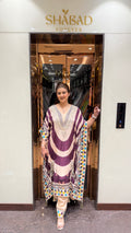 Horse Detailing Kaftan Set with Salwar