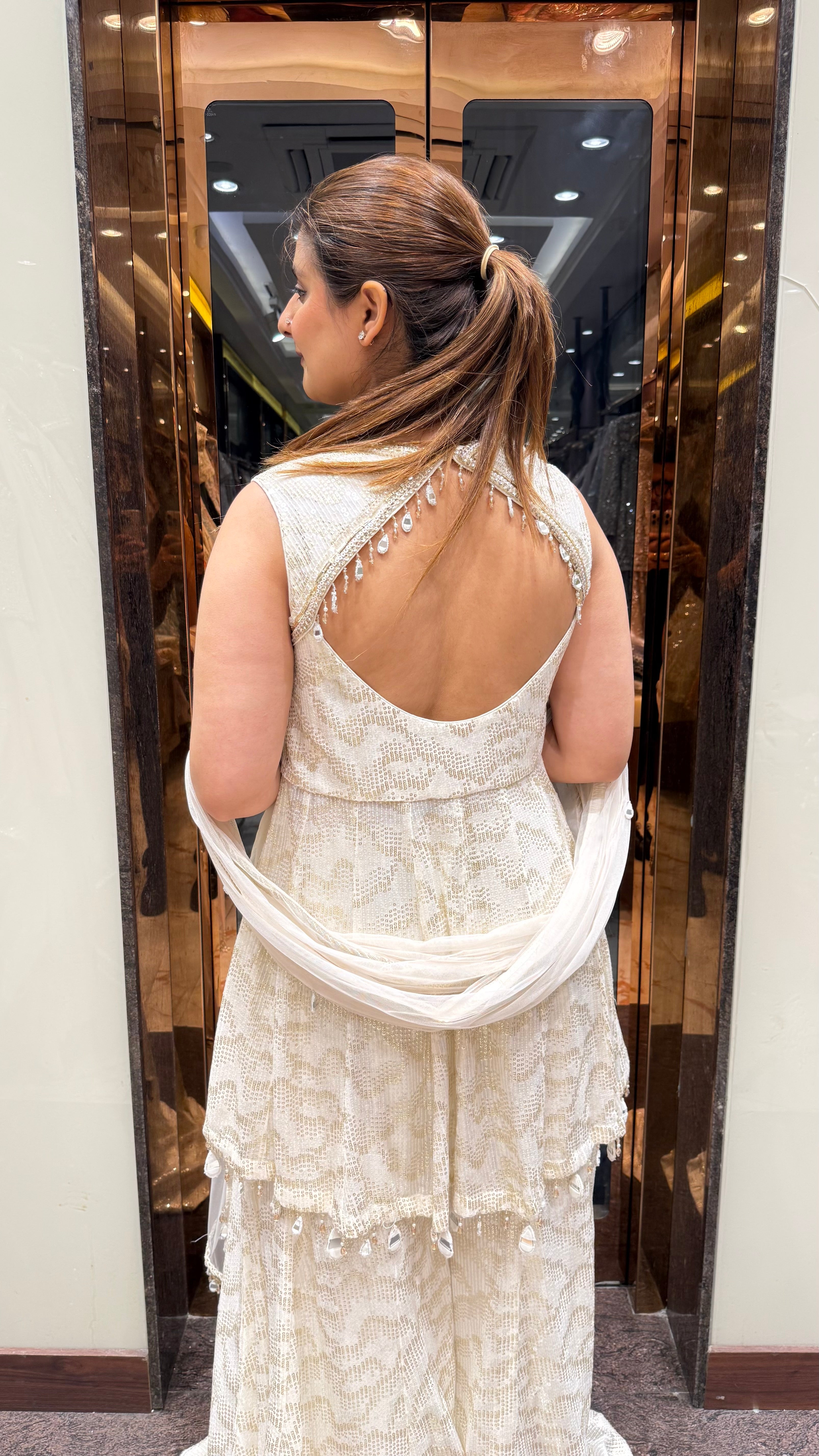 ELIZA IVORY SHARARA SUIT