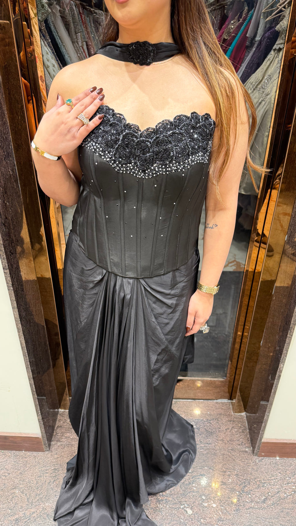 Classic indowestern corset dress