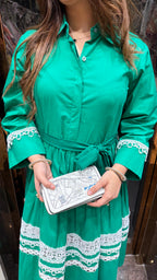 GREEN BALLROOM SHIRT DRESS
