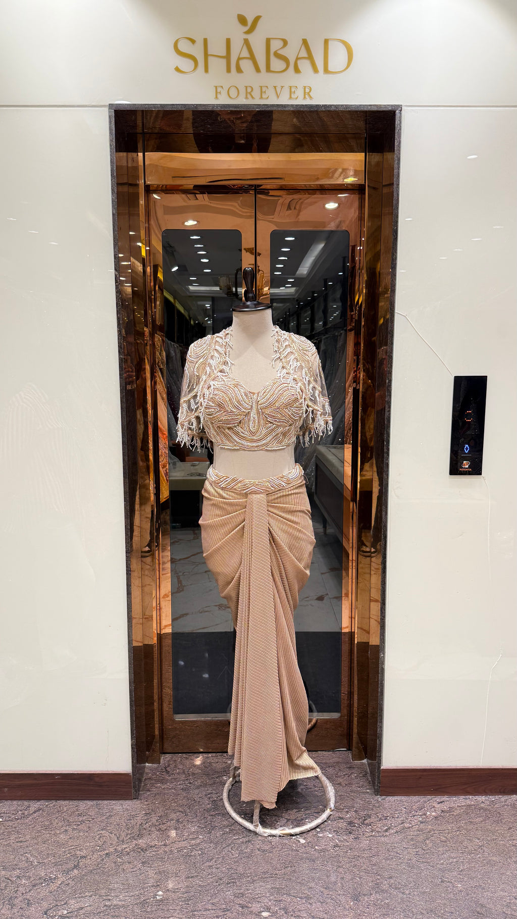3-piece Indo-Western Cape Set with Drape Skirt