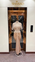 3-piece Indo-Western Cape Set with Drape Skirt