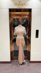 3-piece Indo-Western Cape Set with Drape Skirt