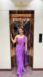 Mirror Tulip Corset Saree