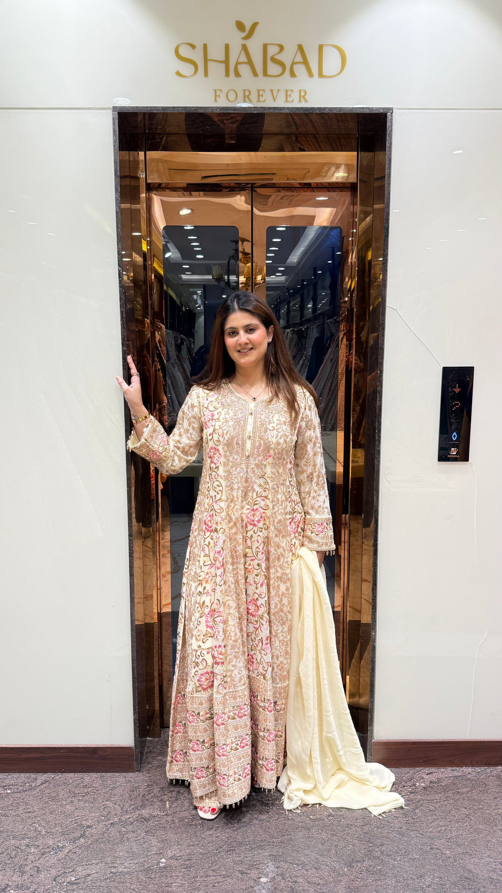 PINJRA HEAVY ANARKALI SUIT WITH HANDWORK
