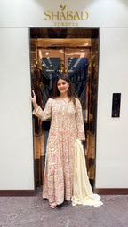 PINJRA HEAVY ANARKALI SUIT WITH HANDWORK