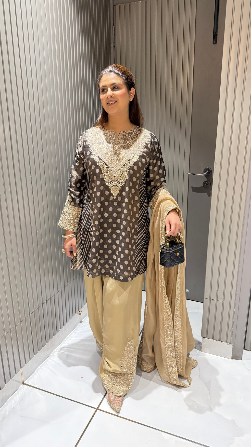 POLKA FARSHI SALWAR SUIT
