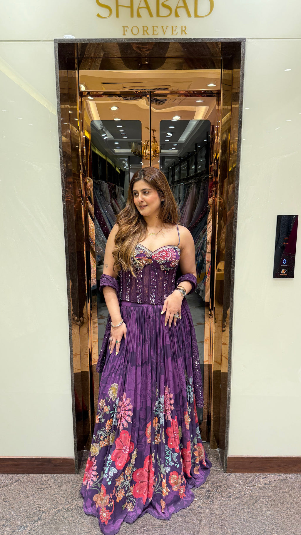 Printed Corset Lehenga