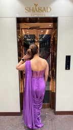 Mirror Tulip Corset Saree