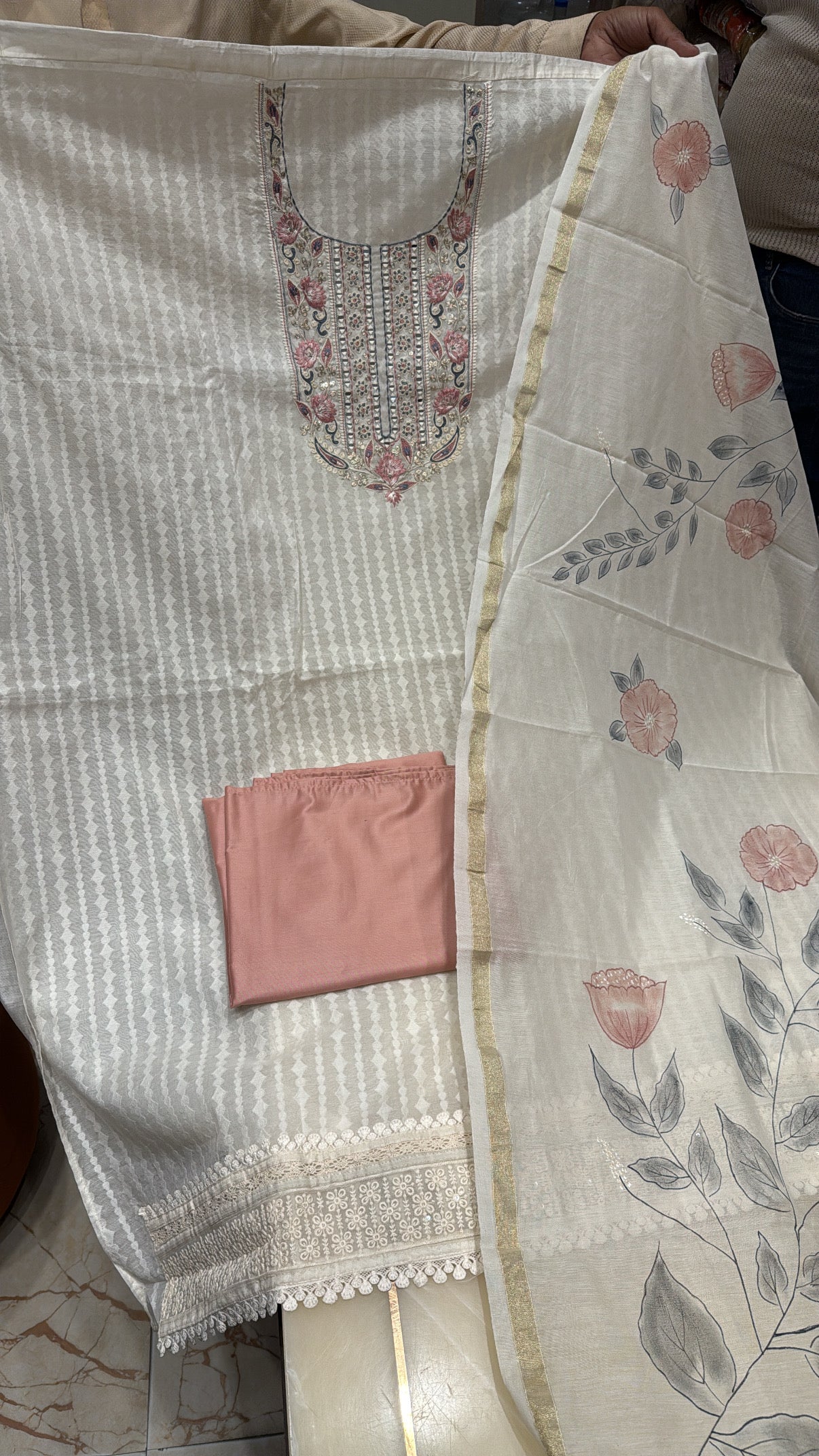 Maheshwari Cotton Unstitched Suit