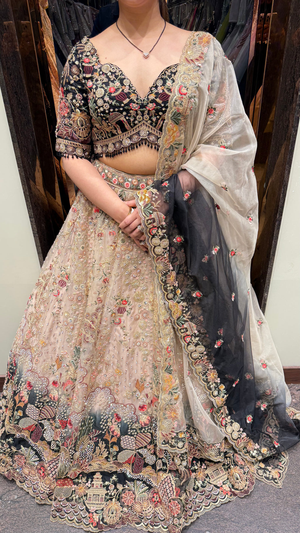 Fusionic Colour Contrast Lehenga