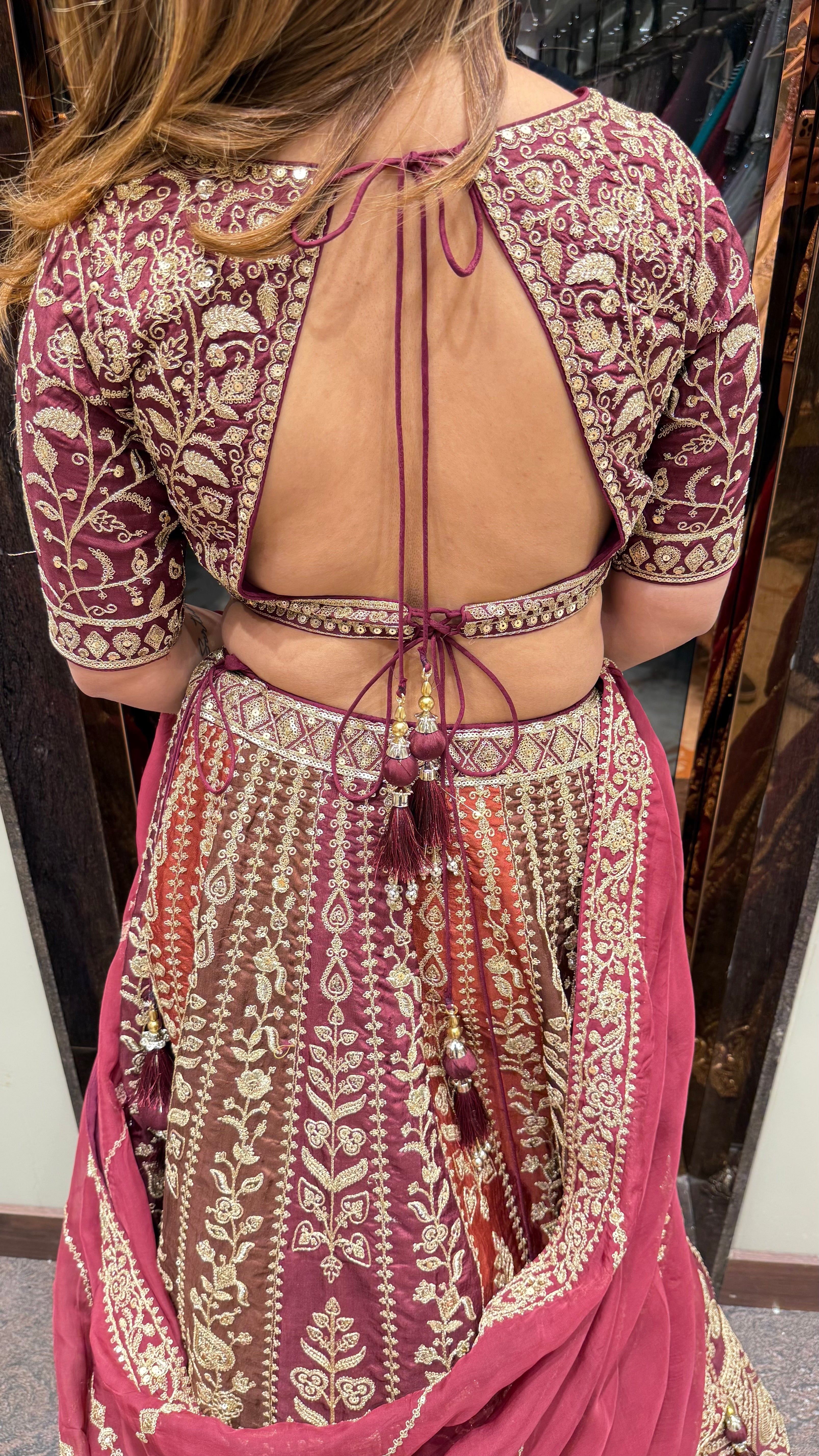 Multicolour heavy designer lehenga
