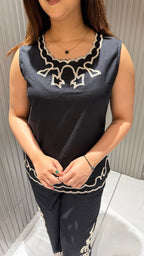 NISH CUT SLEEVE CO-ORDSET ( Sleeves Can Be Attached )
