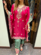 Short Kaftan With Contrast Salwar