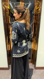 2pc indowestern set with katdana & sequin work