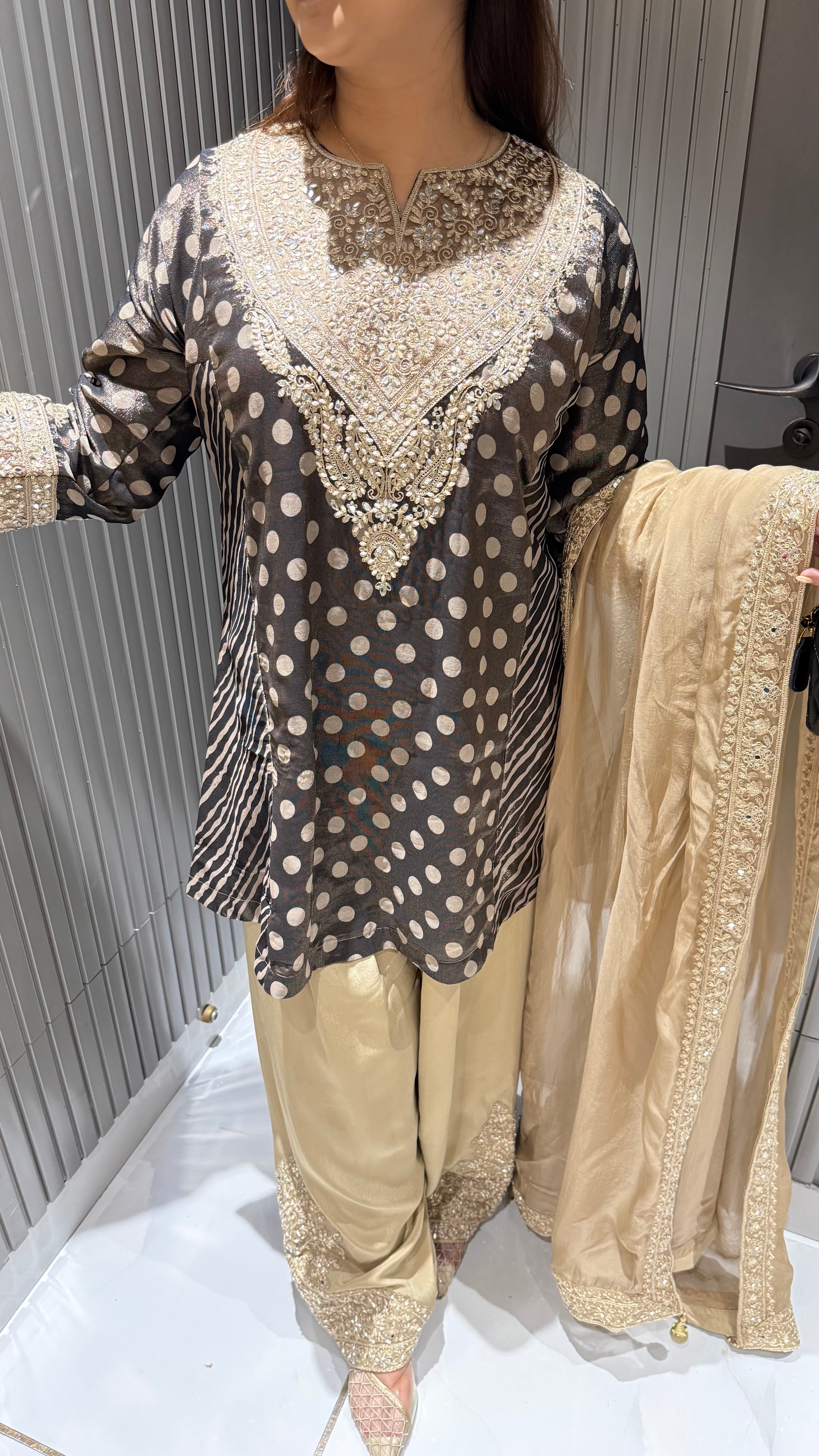 POLKA FARSHI SALWAR SUIT