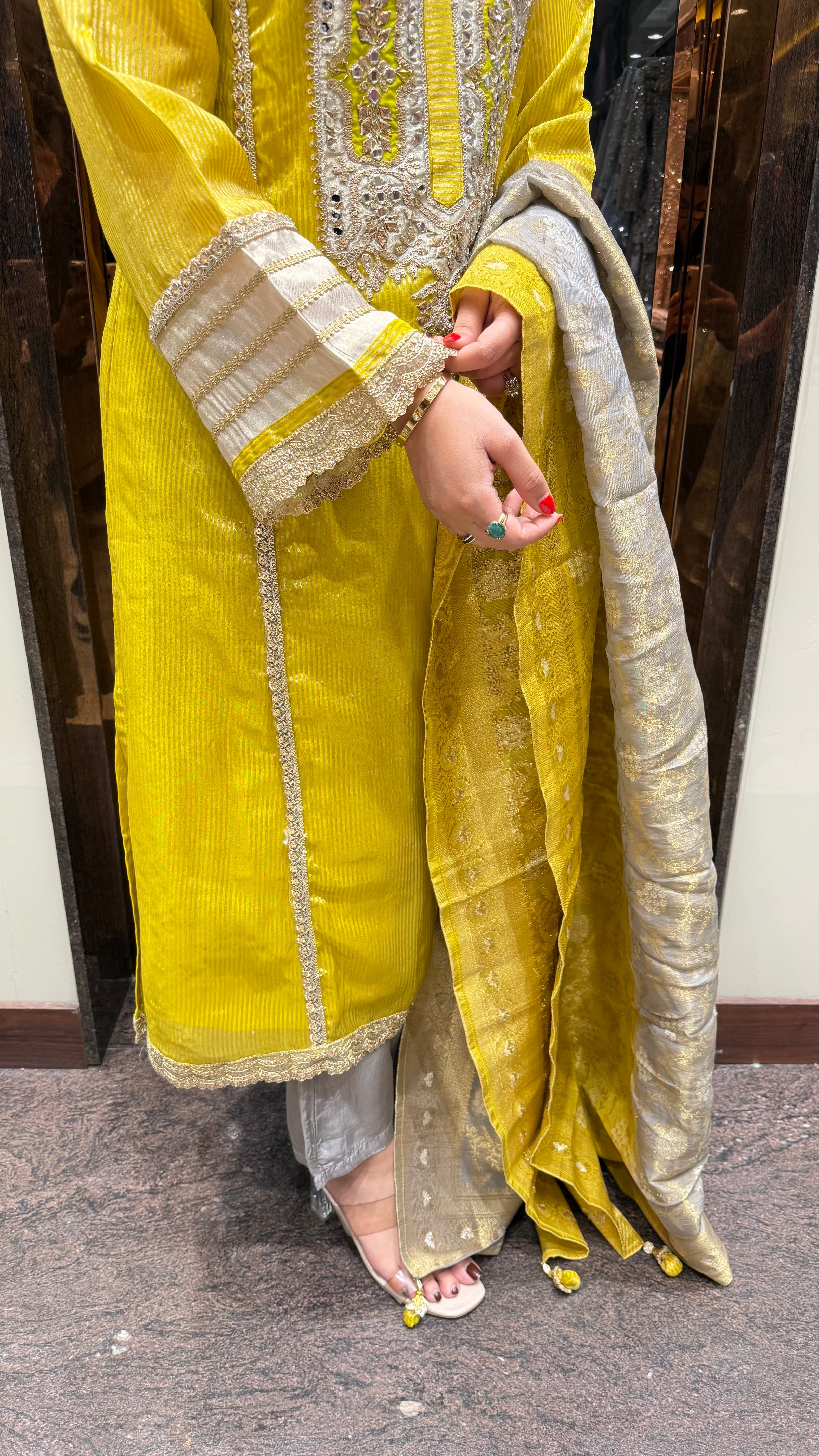 Amama Readymade Suit with Banarasi Duppatta