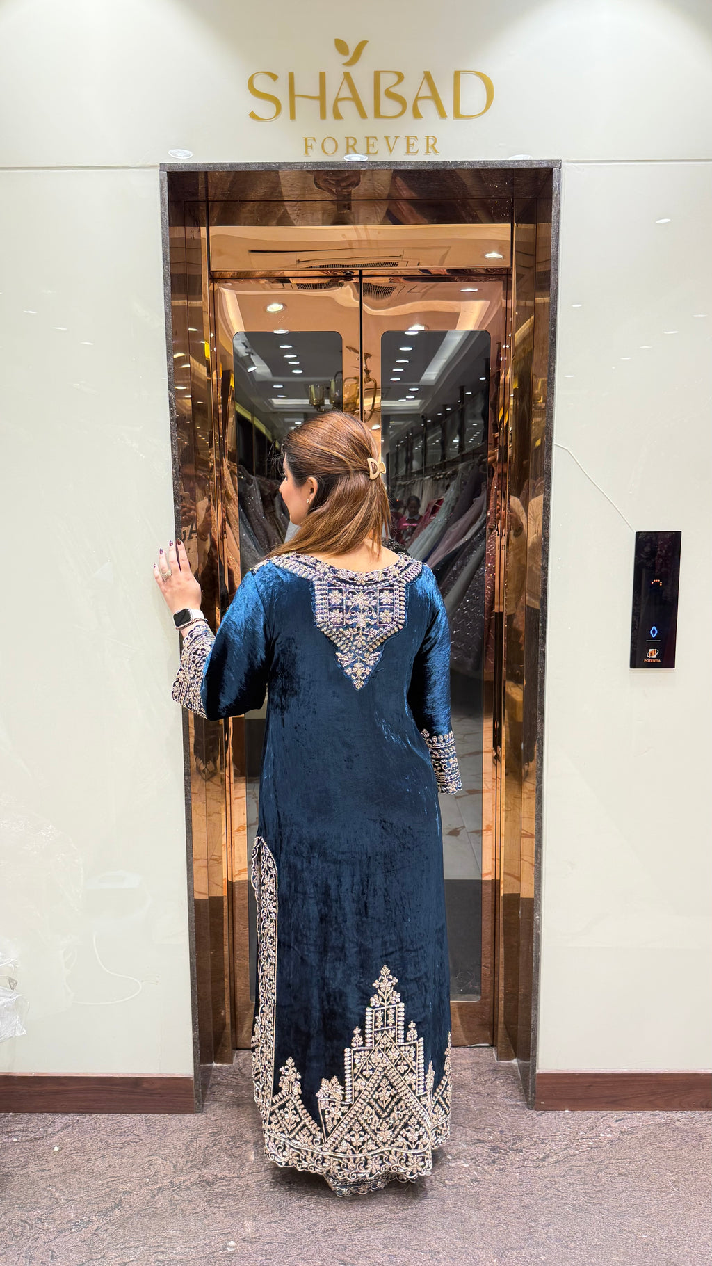 Velvet Long Side Slit Suit/Dress