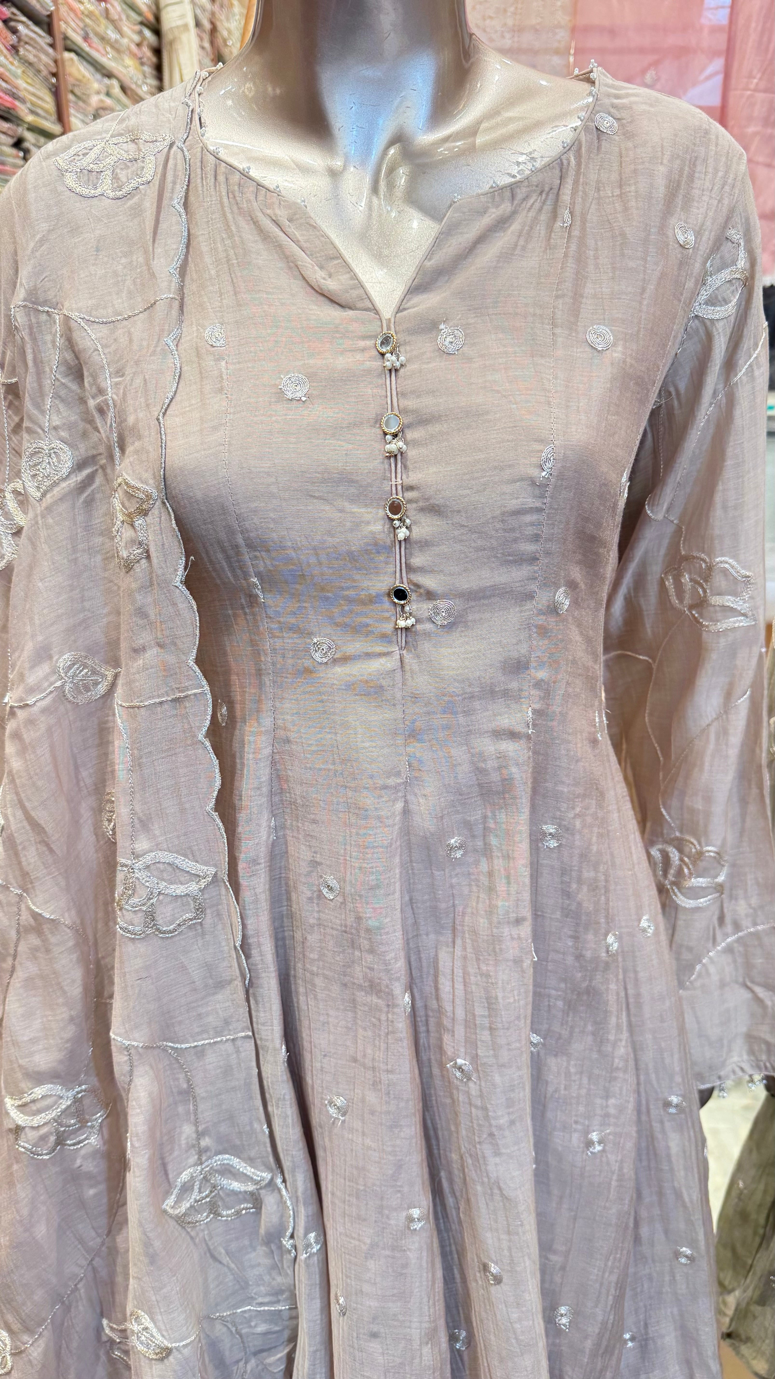 MUL LOW HIGH PEPLUM SHARARA SUIT