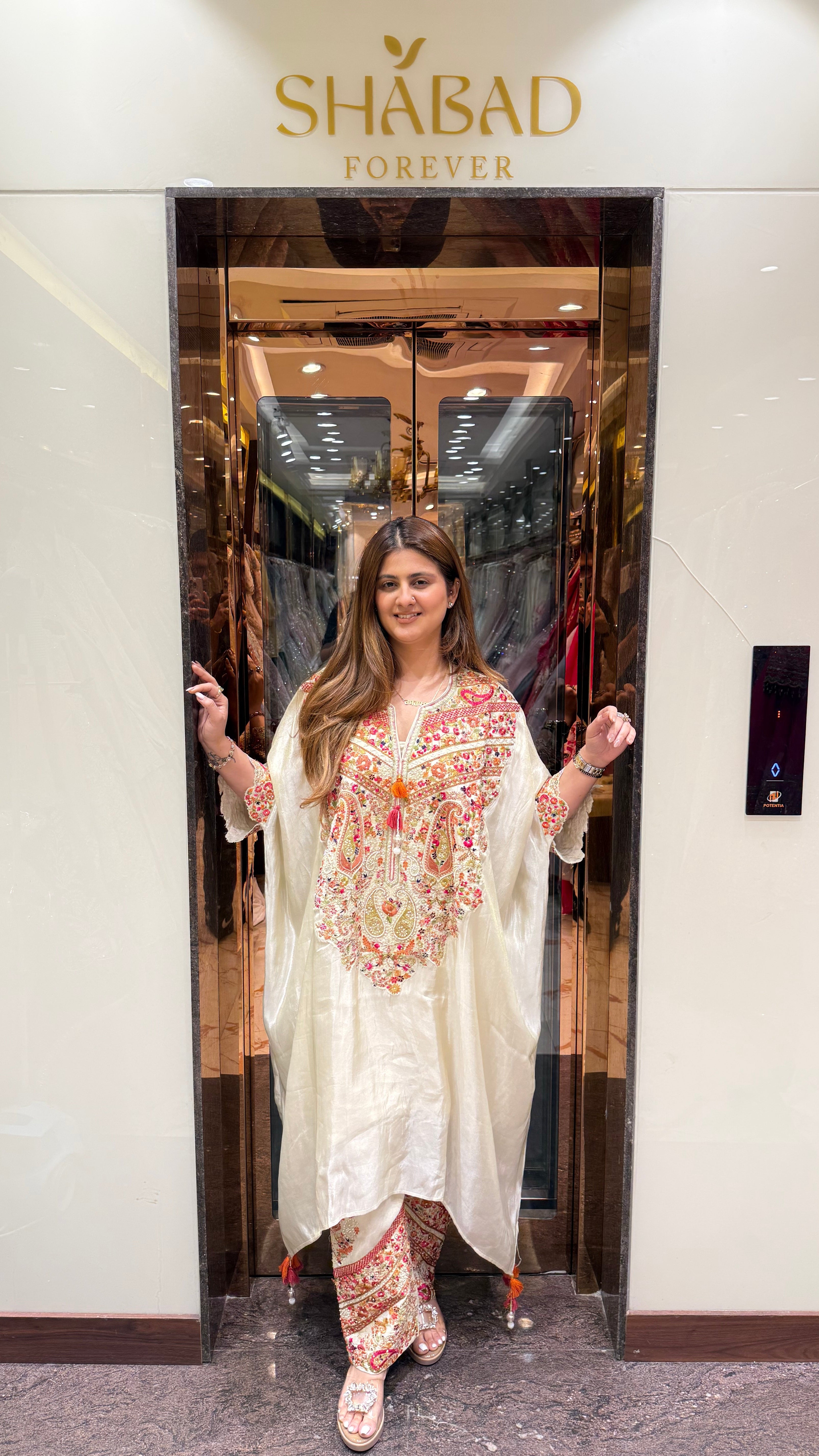 KASHMIRI MULTI THREAD EMBROIDERED KAFTAN