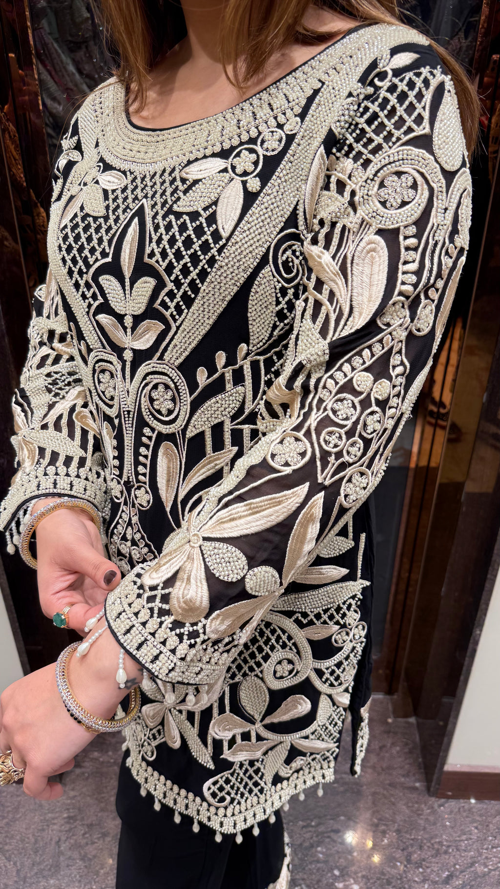 Pearl Pop Embroidered Suit