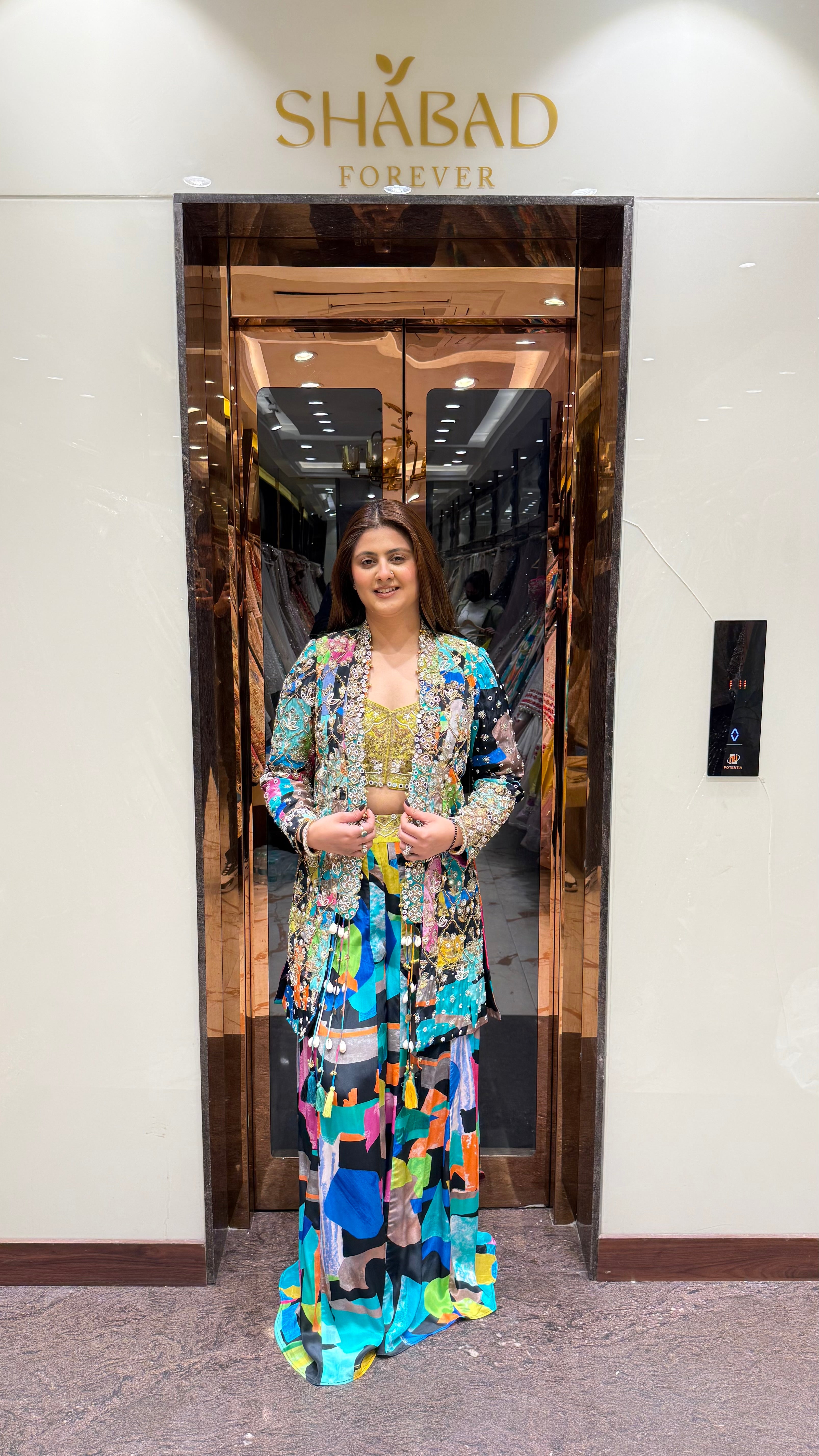 Raza 3 pc printed jacket set