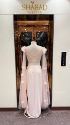BLUSH PINK CROPTOP WITH SKIRT