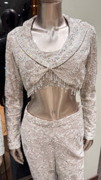 ZAREEN CRYSTAL TASSEL CO-ORD SET