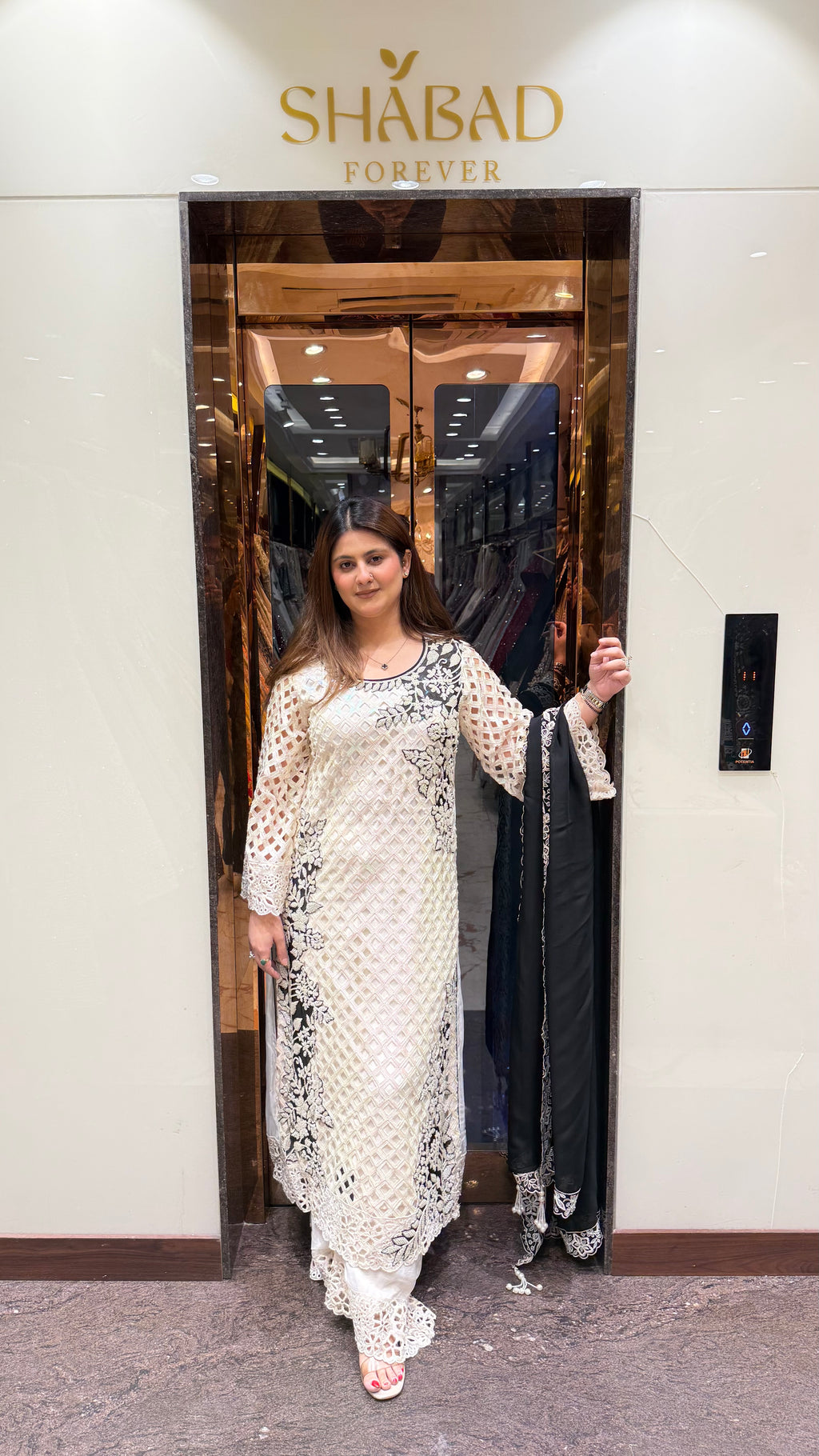 Laser Cut And Handwork Embellished Suit