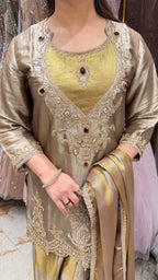 DHOOP CHAON TISSUE SHARARA SUIT