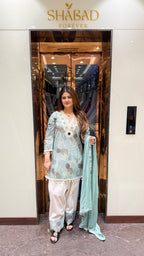 SAJDA MIRROR FARSHI SALWAR SUIT