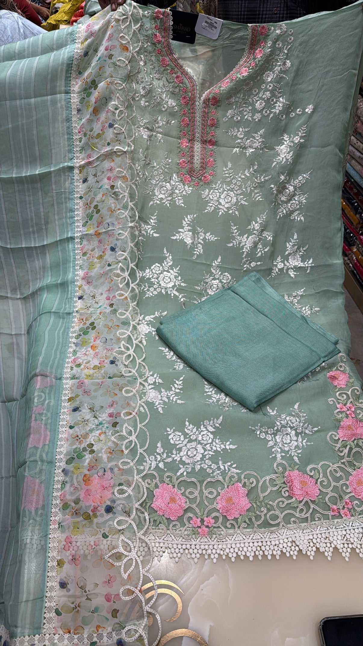 Organza Unstitched Suit