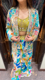 Raza 3 pc printed jacket set