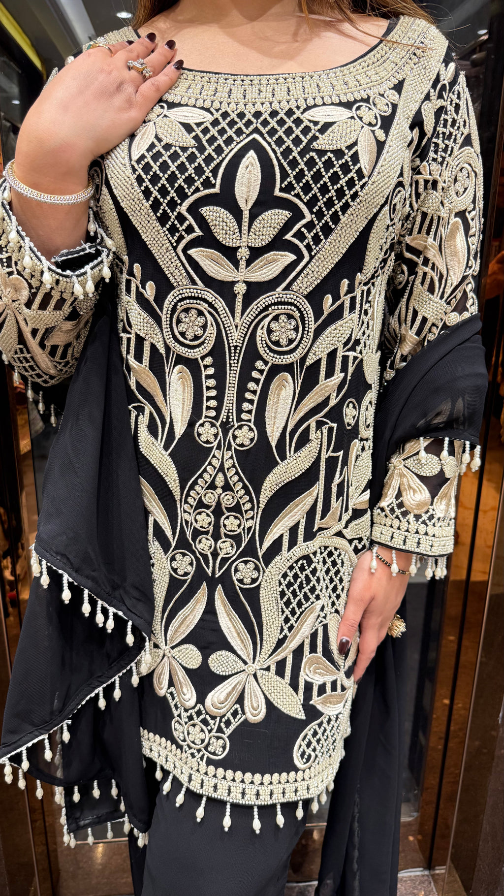 Pearl Pop Embroidered Suit