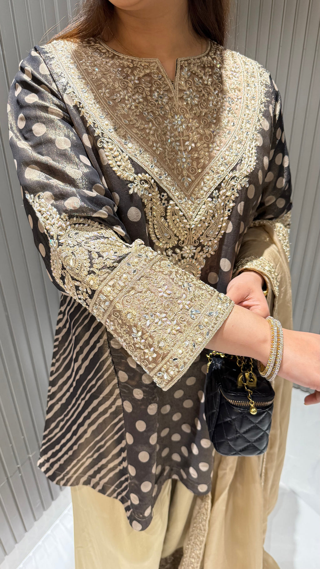 POLKA FARSHI SALWAR SUIT