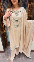 Kyra Sequin Suit with Designer Neckline
