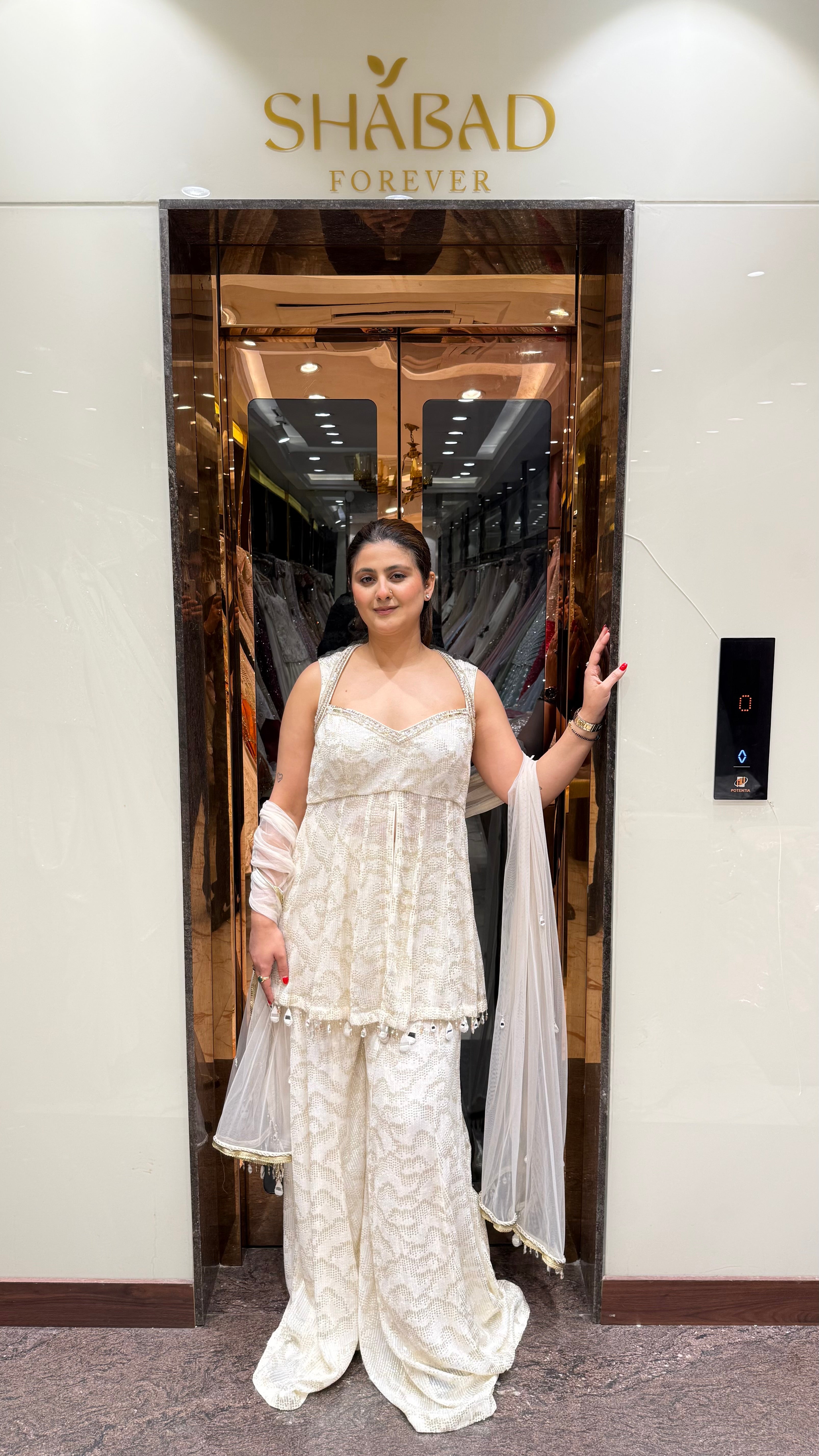 ELIZA IVORY SHARARA SUIT