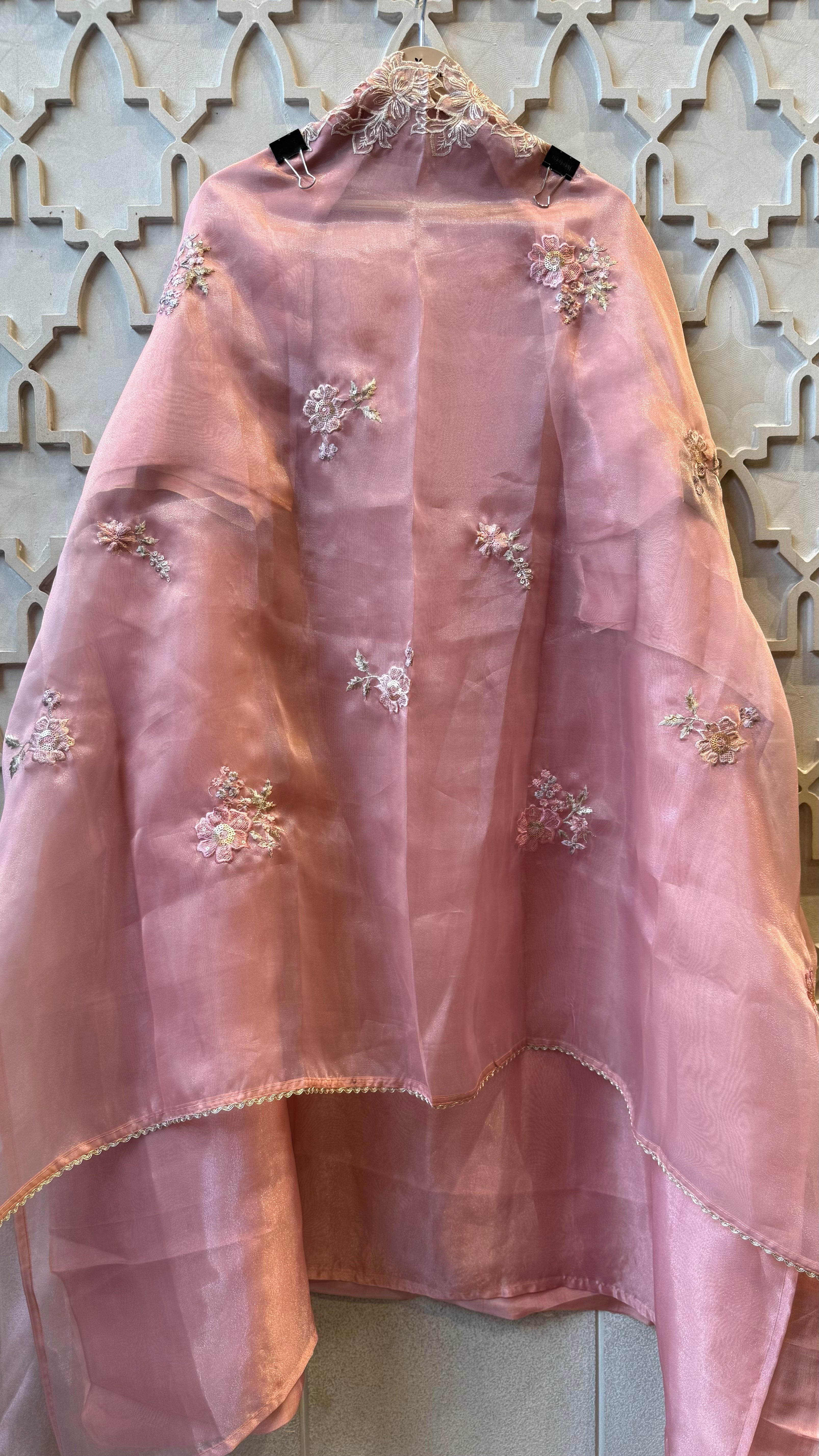 Glass Tissue Hand Work Unstitched Suit