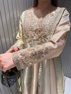 Dual Shade Micro Shimmer Coord Set With Dabka Work
