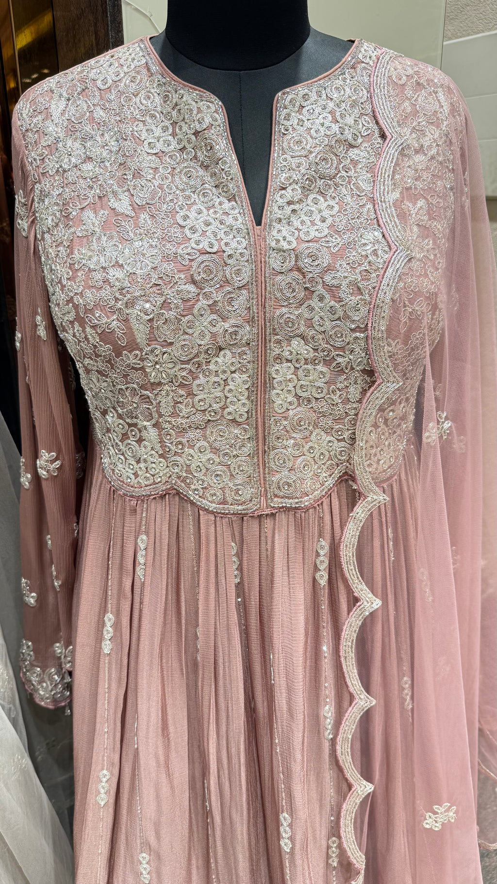 FROSTED PASTEL PEPLUM SHARARA SUIT