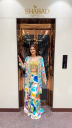 Raza 3 pc printed jacket set