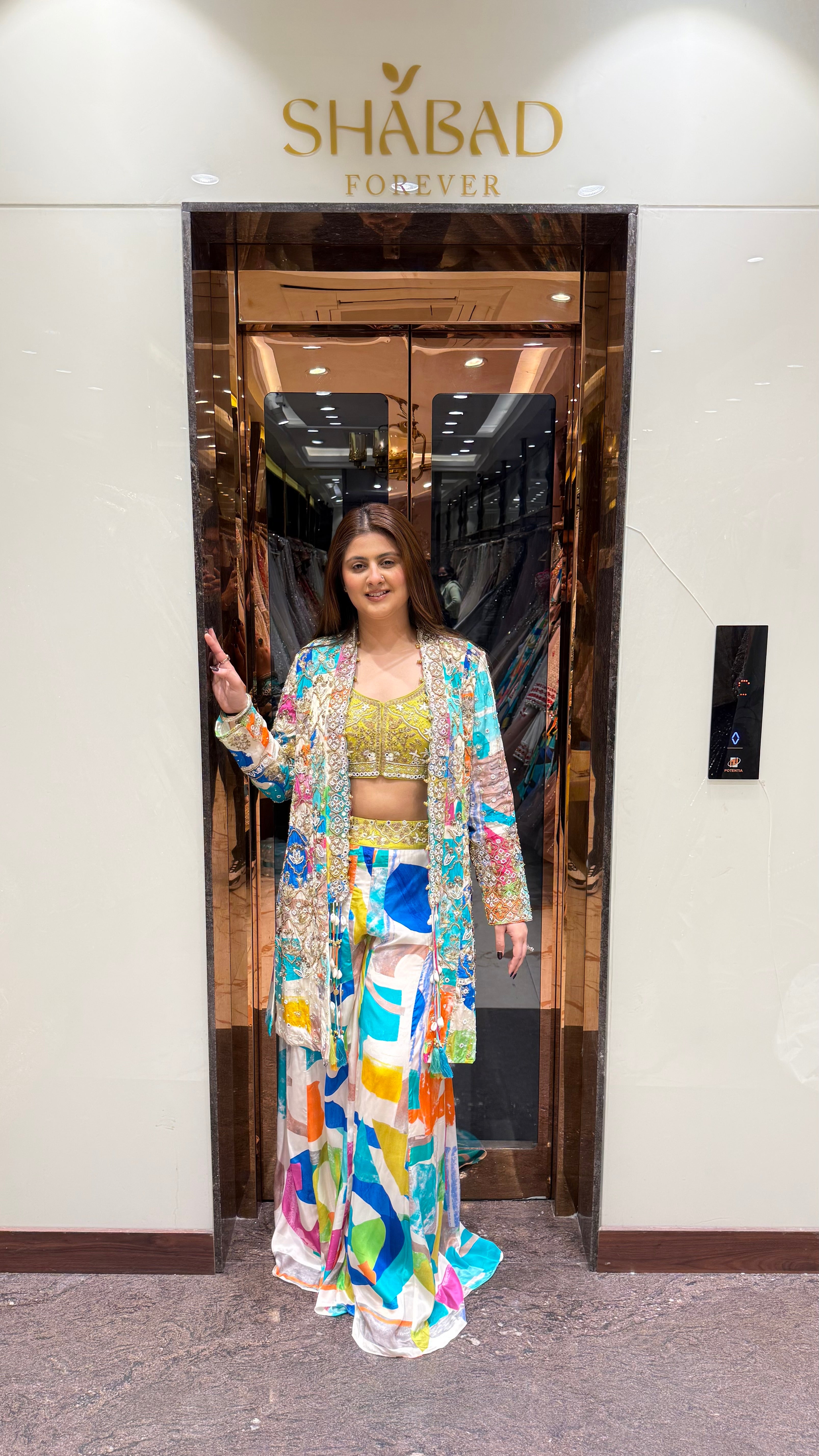 Raza 3 pc printed jacket set