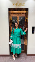 GREEN BALLROOM SHIRT DRESS