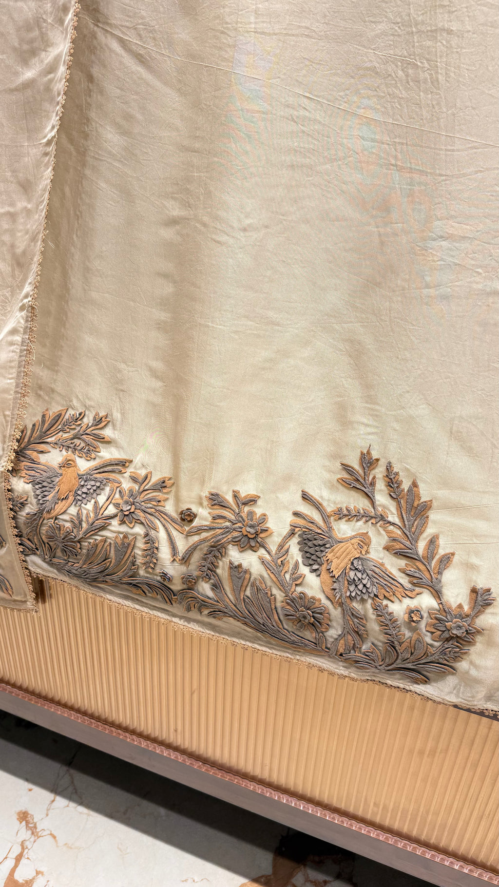 DESERT PALM ORGANZA UNSTITCHED SUIT