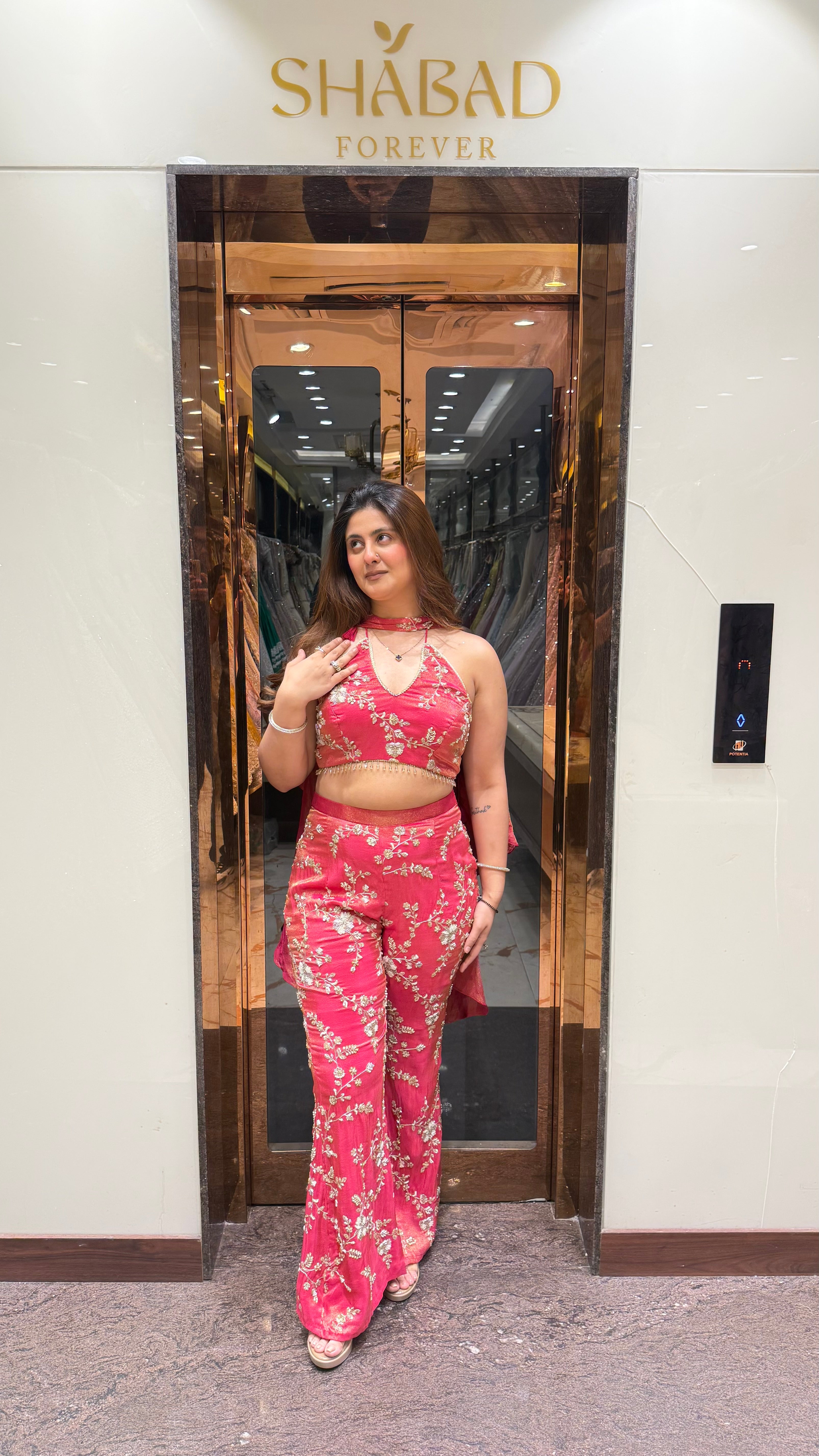 RIWAAZ BELL BOTTOM INDO SET