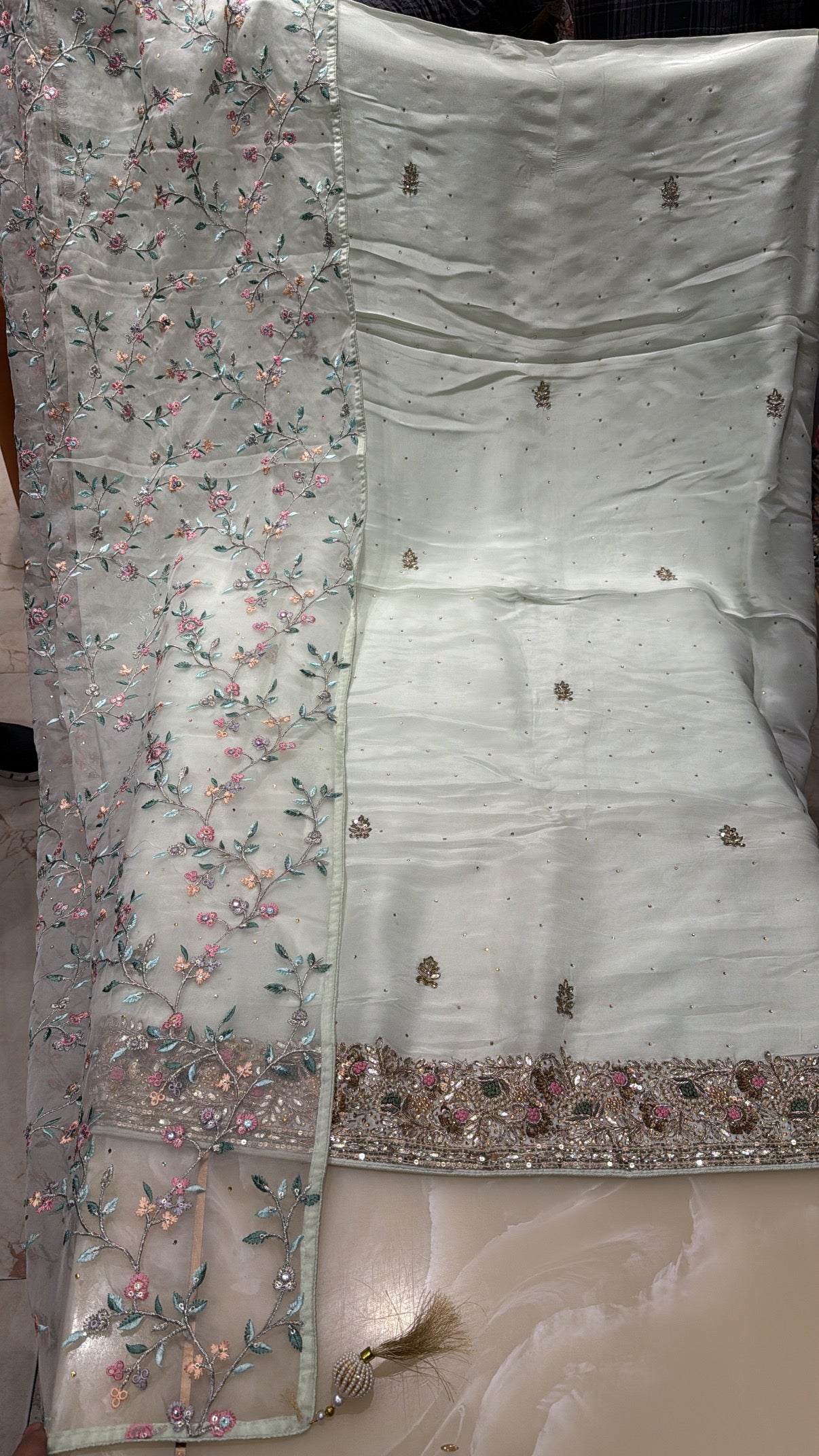 Upada Silk Unstitched Suit