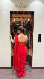 Mirror Tulip Corset Saree
