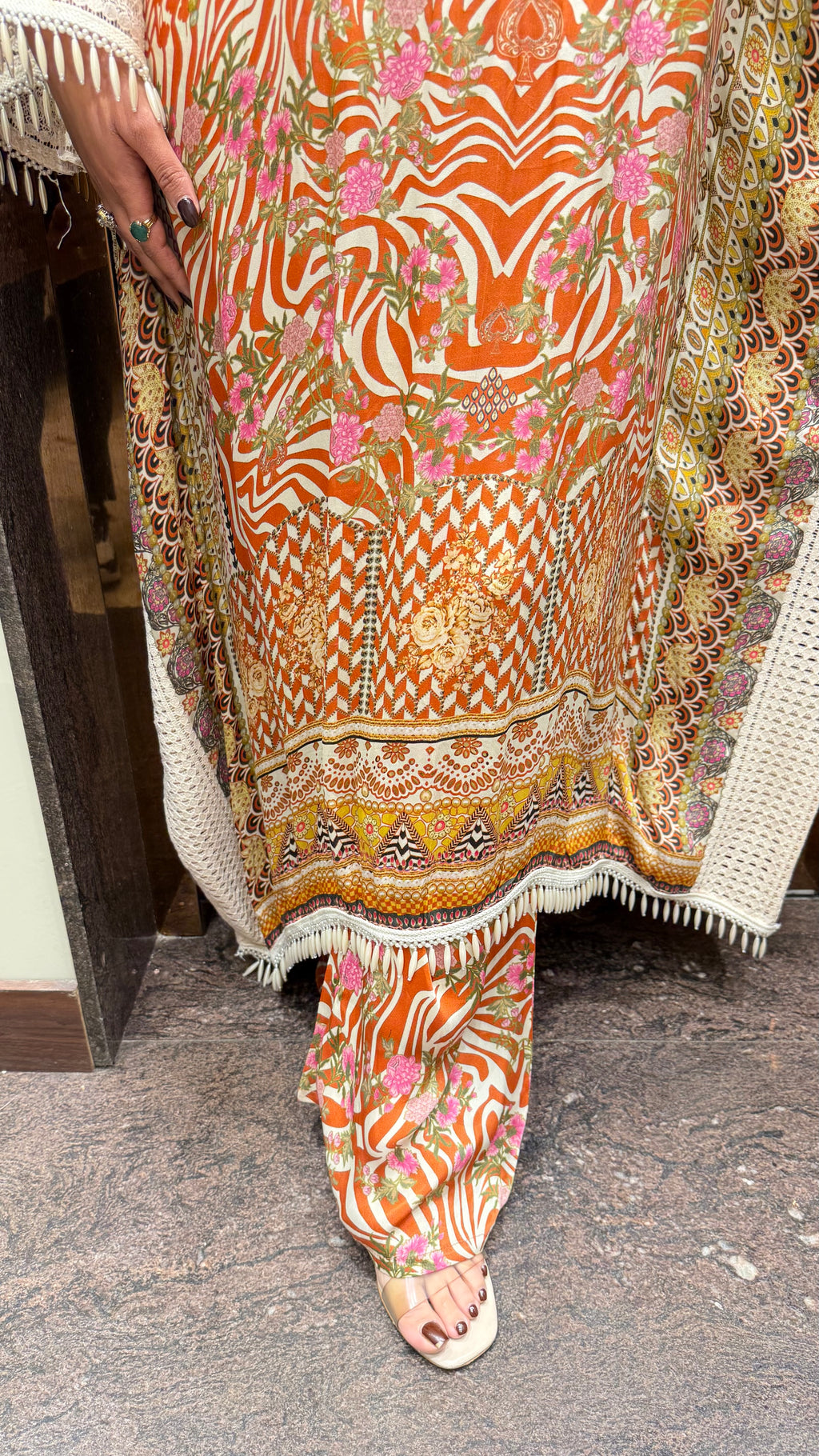 Beachy print with crochet detailing