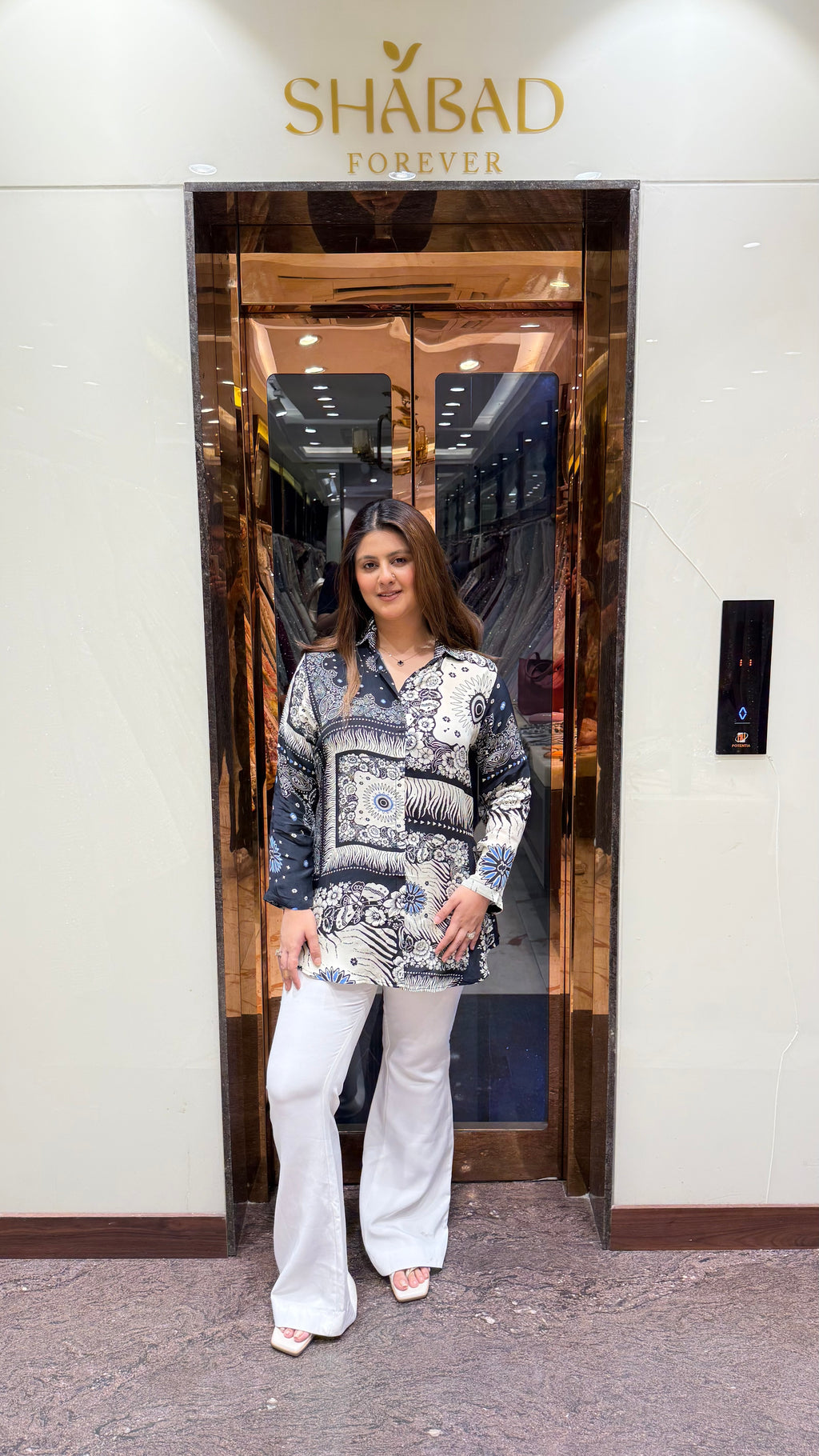 ETHINA CREPE PRINTED SHIRT