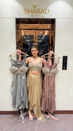 Shell Backless Dress With Skirt